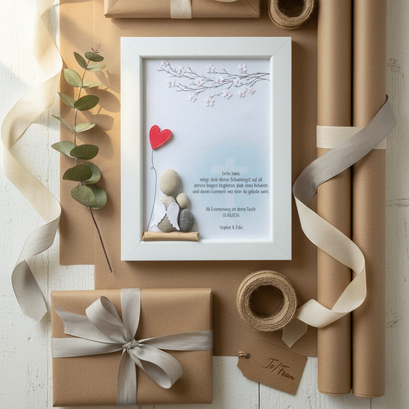 Pebble Art Baby Birth - Handmade Gift for Birth