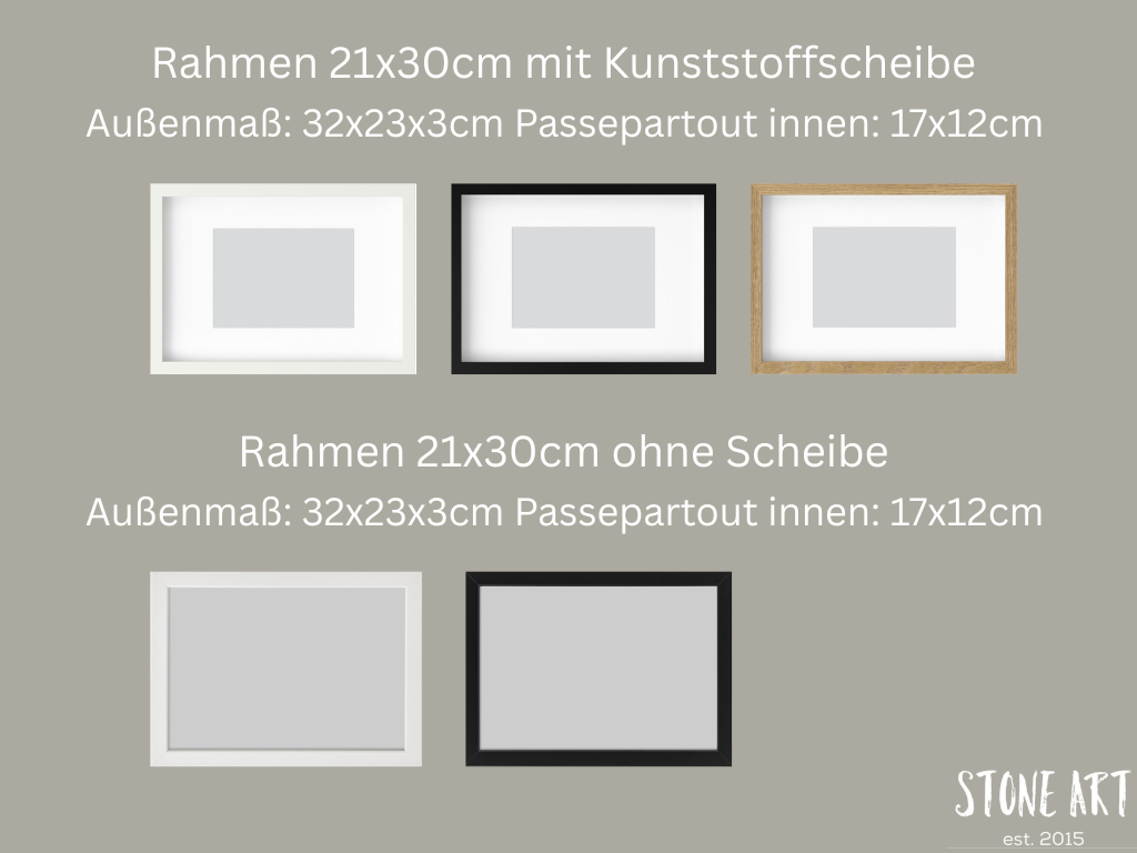 Bilderrahemnausführungen 21x30cm