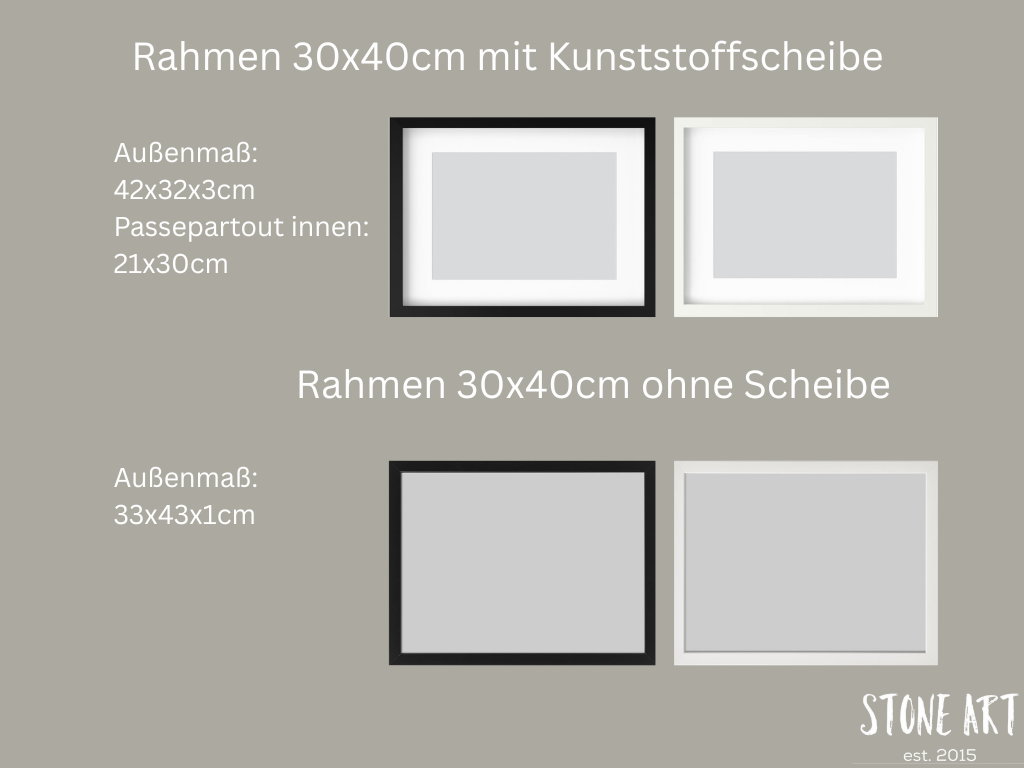 Bilderrahmenausführungen 30x40cm