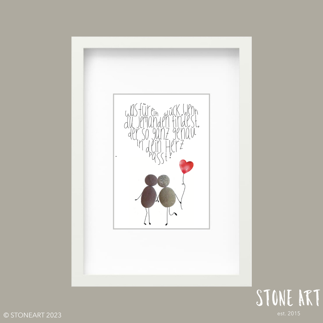 Steinbild "Was für ein Glück, wenn du jemand findest…“