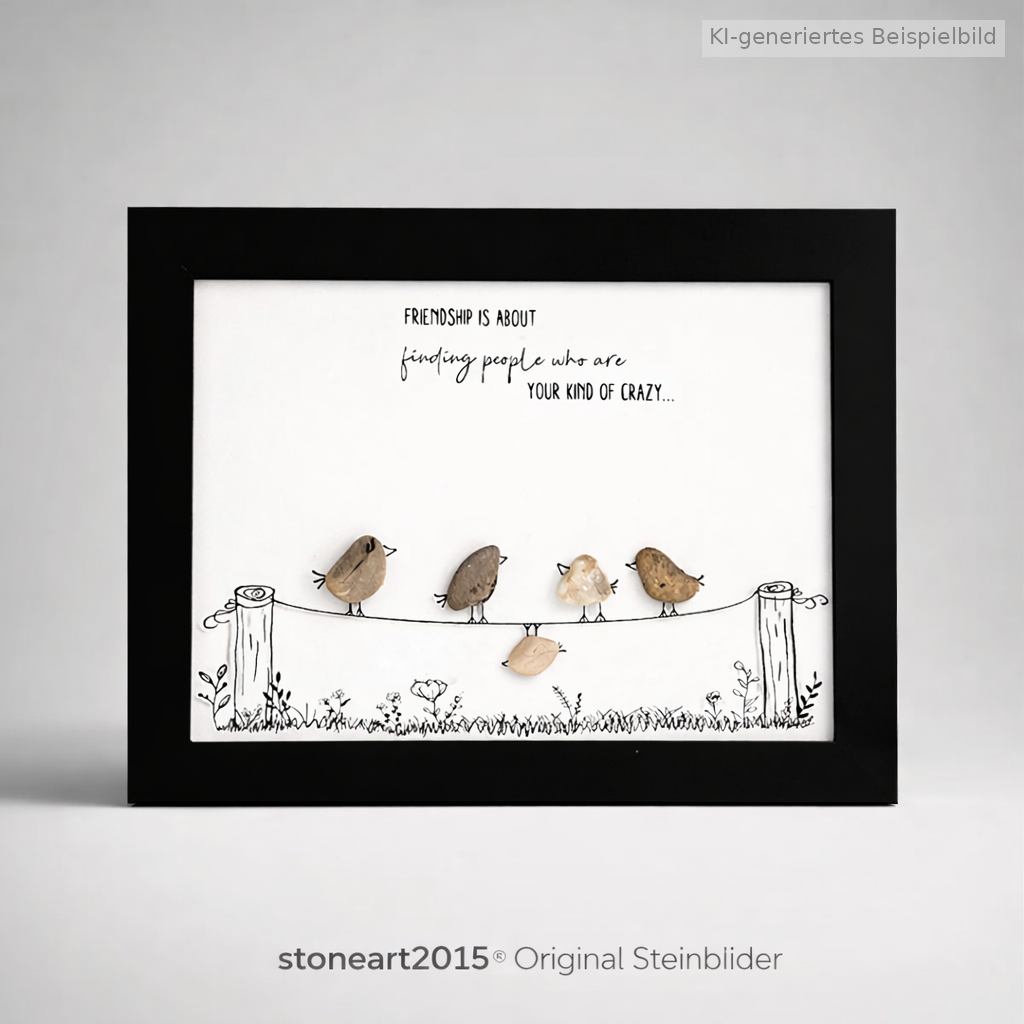 Stone picture "Friendship is about finding people who are your kind of crazy"