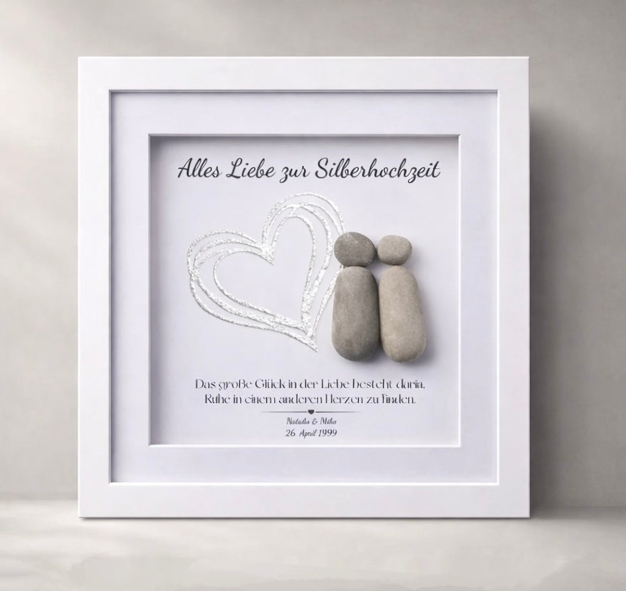 Steinbild Silberhochzeit – „Das große Glück in der Liebe" – 25 Jahre