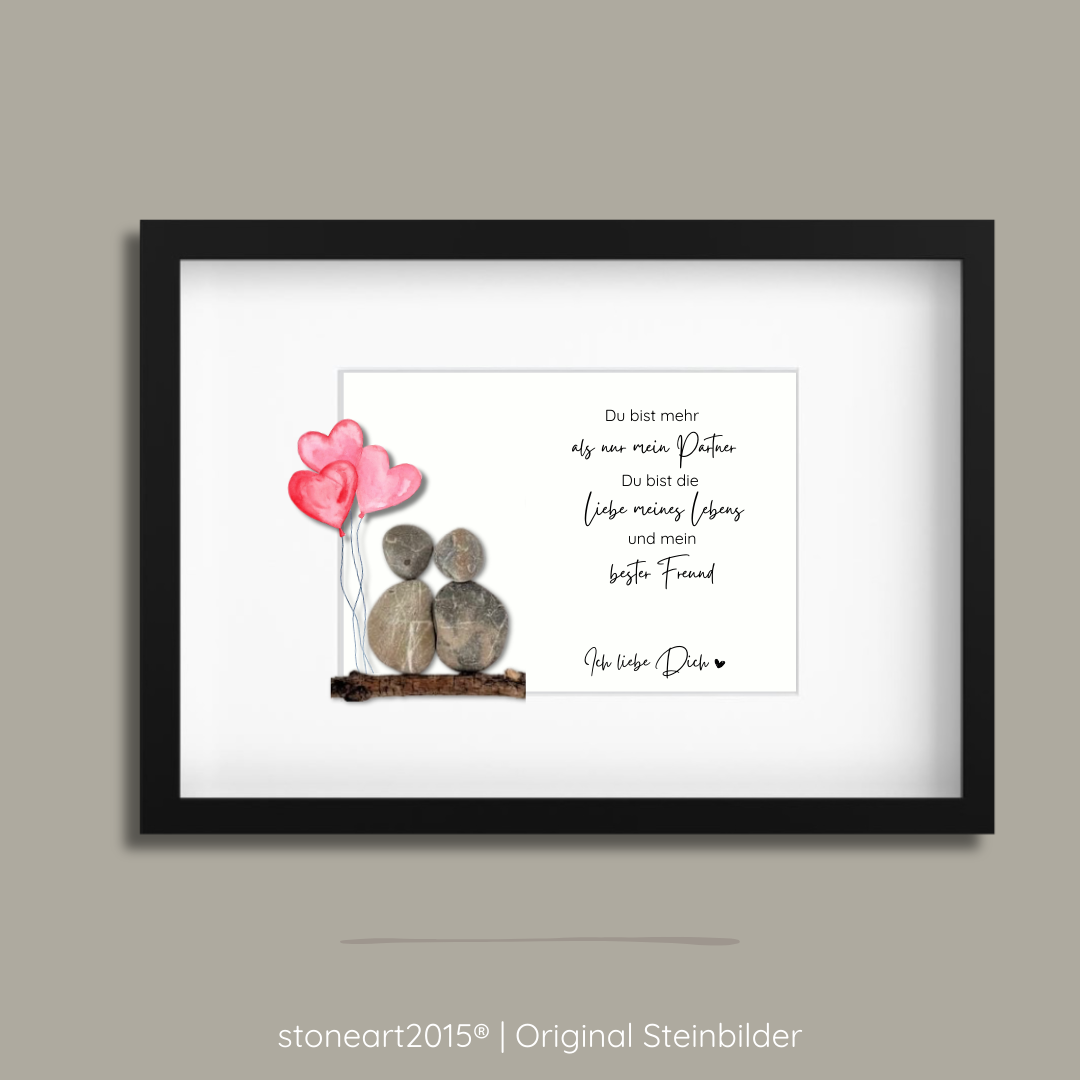 Stone Picture "Love of My Life" – Love Gift & Wedding Gift