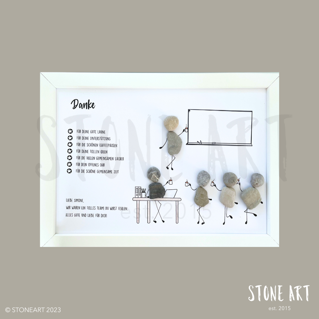 JOB33-Steinbild "Danke für" - Kollegenabschiedsgeschenk