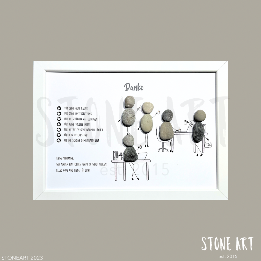 JOB36-Steinbild-Danke für Büro Kollegenabschiedsgeschenk