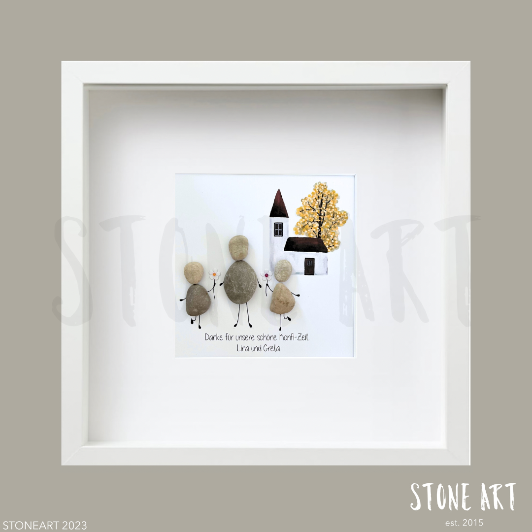 Steinbild Kirche Geschenkidee Pfarrer