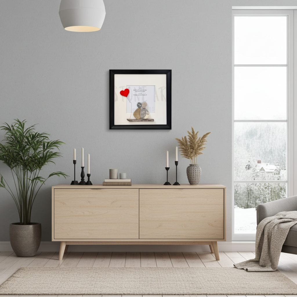 Steinbild „Liebe bedeutet nicht Händchen zu halten“ – Liebesgeschenk