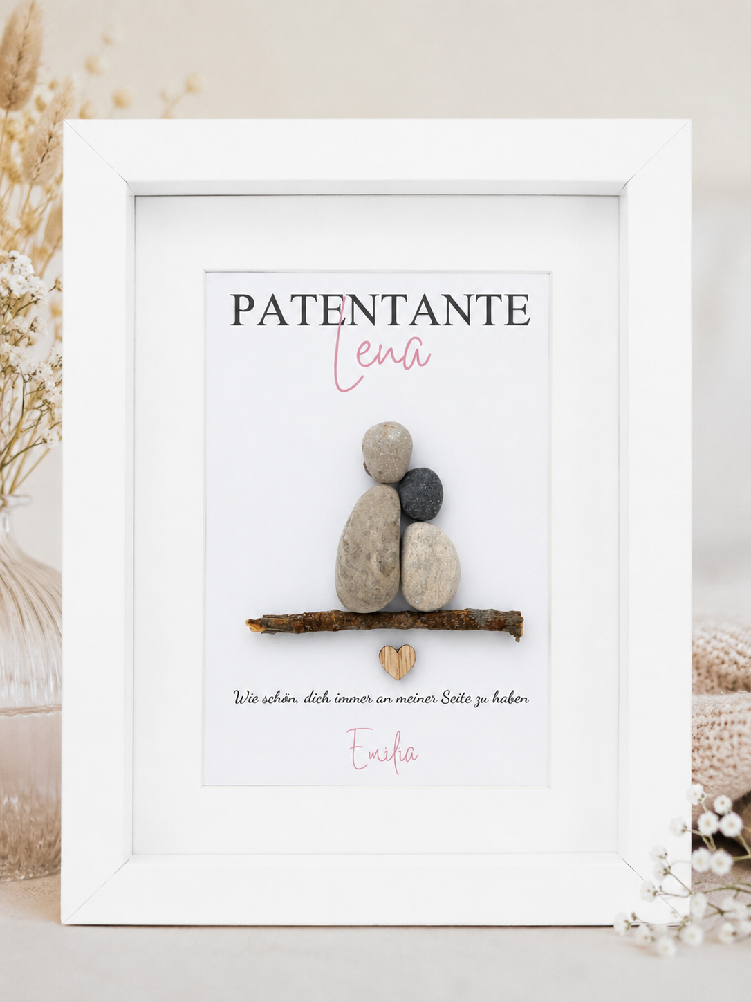 Steinbild Patentante – Geschenk zur Taufe