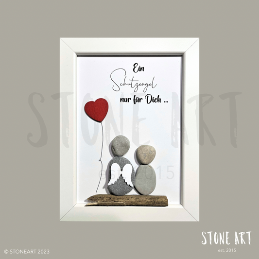 Steinbild-Ein Schutzengel nur für dich-Geschenk Taufe