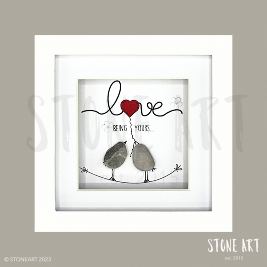 Steinbild-Love being yours-Geschenk Verlobung Valtentinstag
