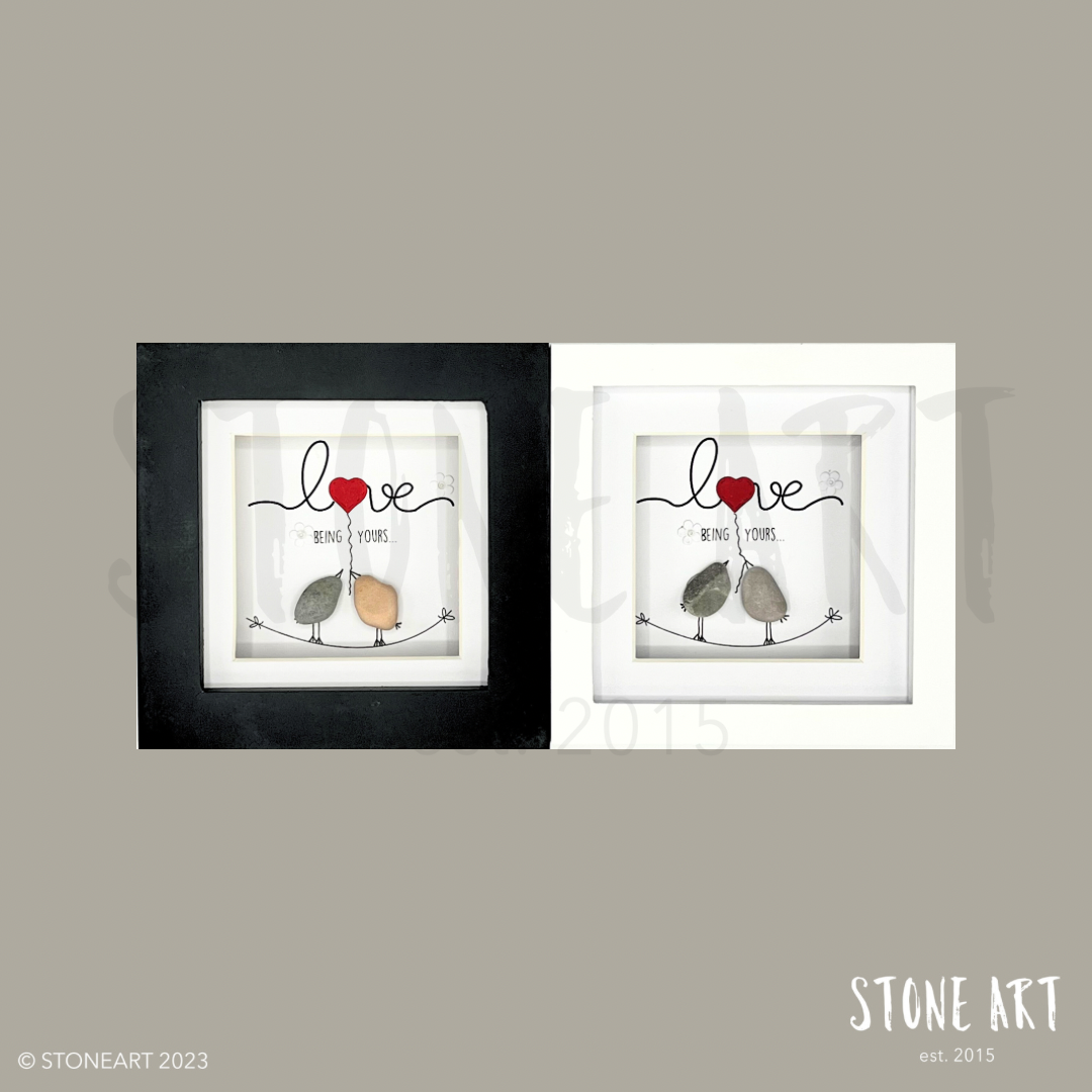 Steinbild-Love being yours-Geschenk Verlobung Valtentinstag