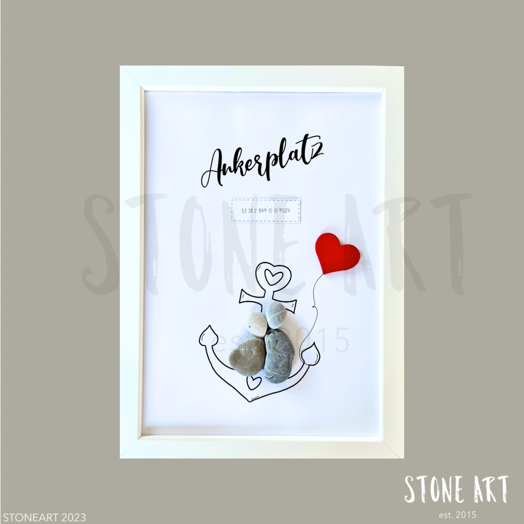 Steinbild_Ankerplatz_Geschenk_Einzug_Koordinatenbild