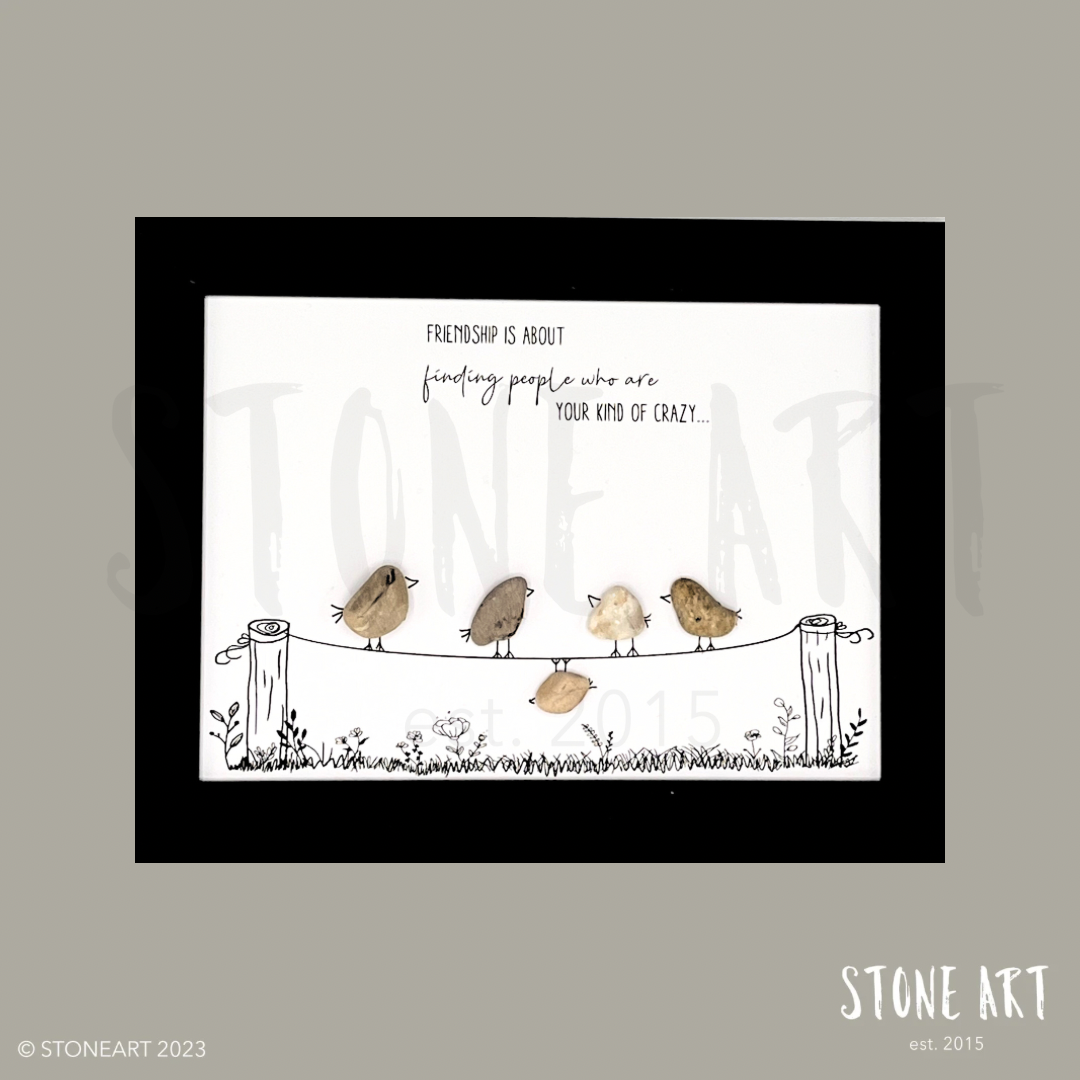 Steinbild Friendship is about finding people who are your kind of crazy Geschenk
