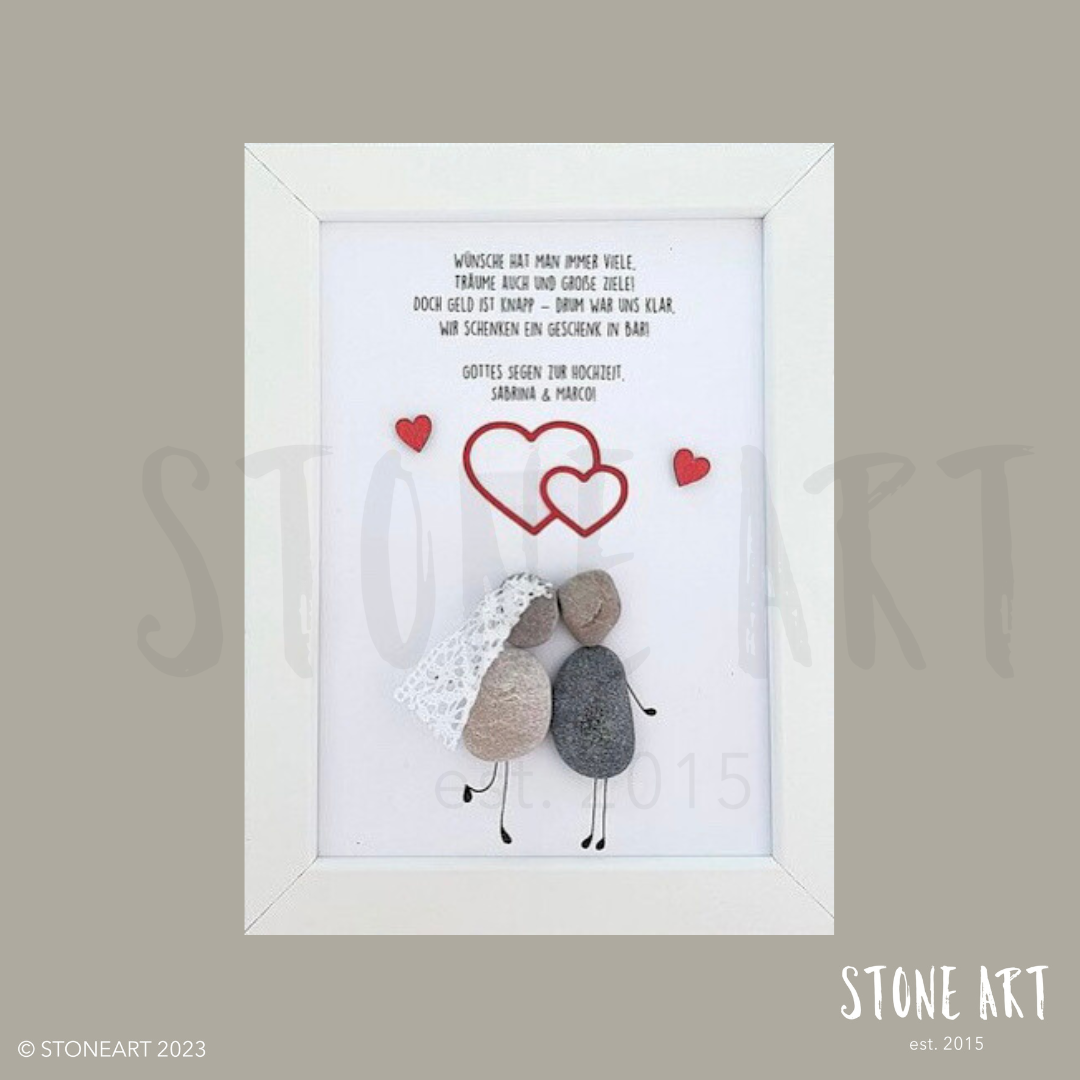 Steinbild Geldgeschenk Hochzeitsgeschenk