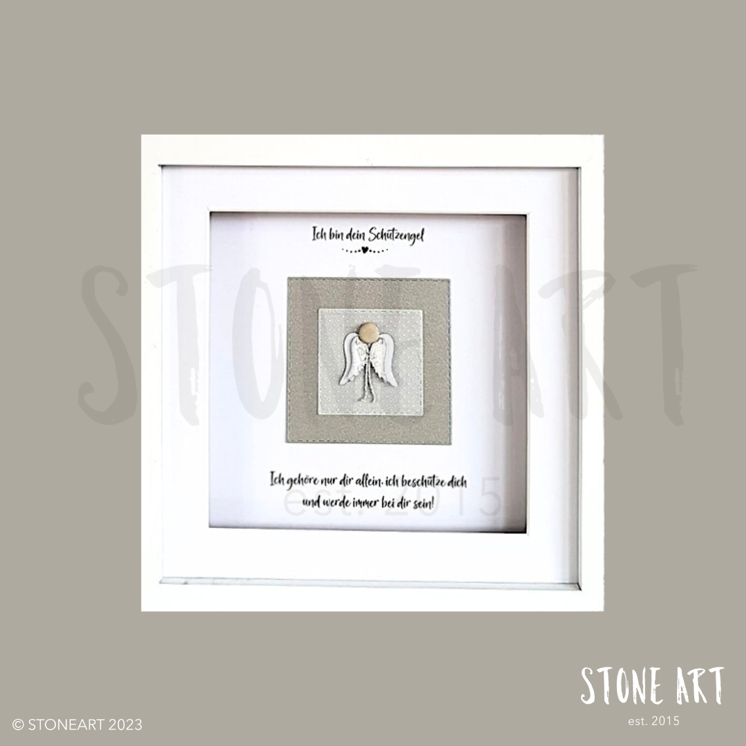 Steinbild Ich bin dein Schutzengel