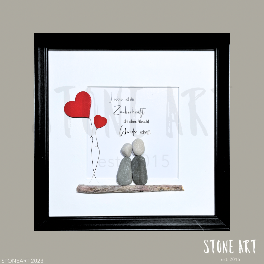 Steinbild Liebe ist die Zauberkraft die ohne Absicht Wunder schafft Geschenk