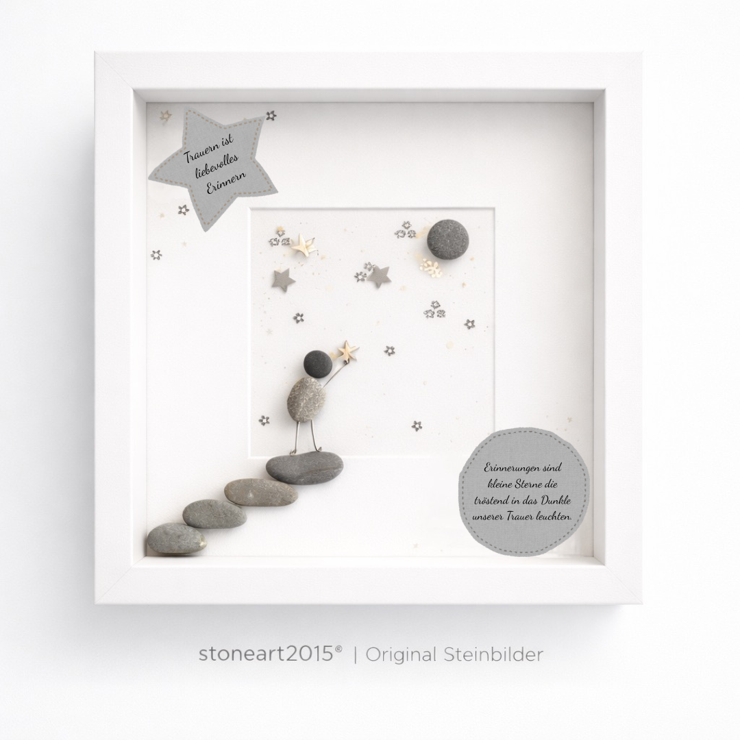 Steinbild Trauer – Trauern ist liebevolles Erinnern, stoneart2015