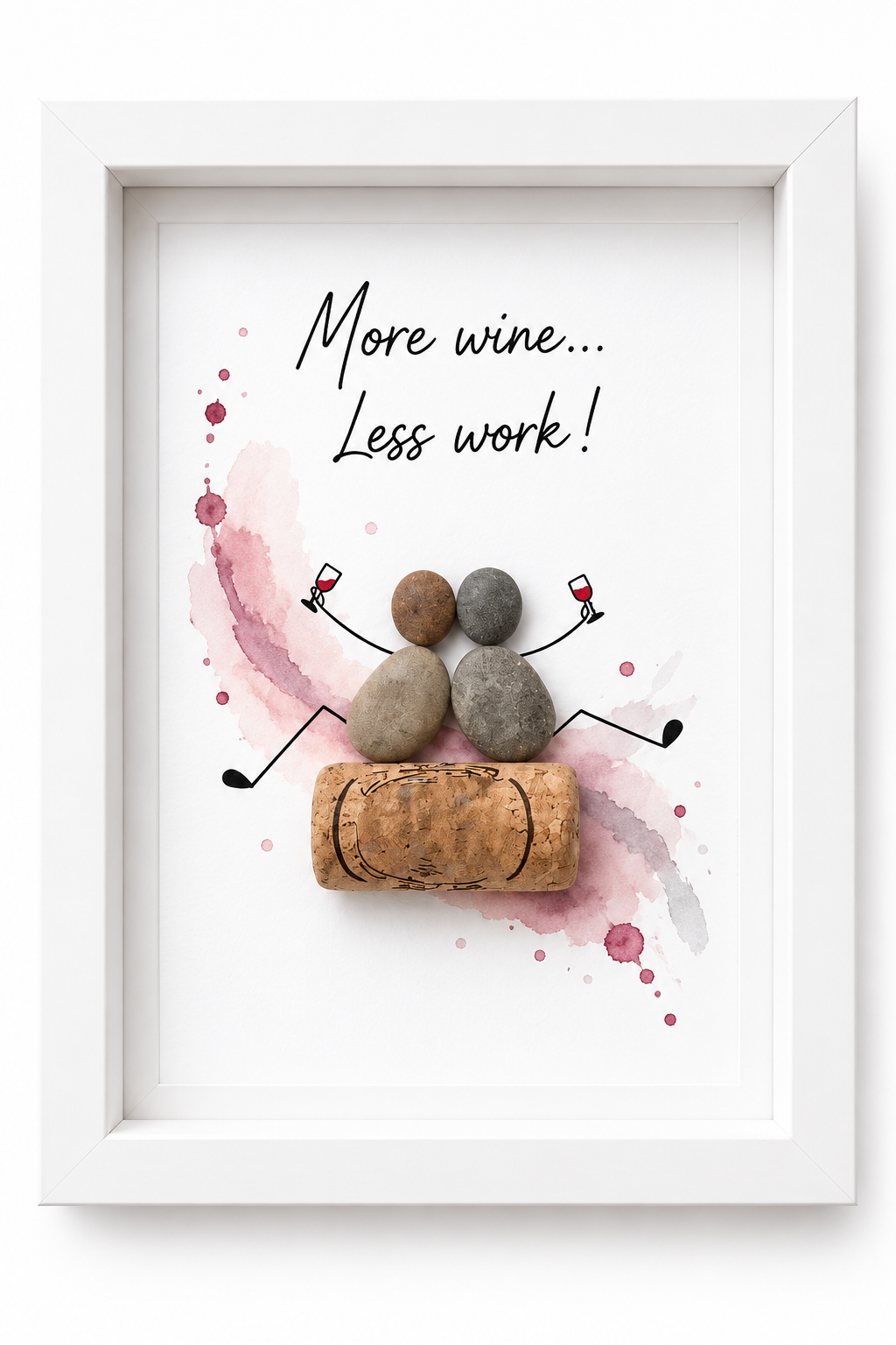 Kieselsteinbild Let the good times Aperol – witziges Geschenk für Aperol-Liebhaber, handgemachtes Steinbild
