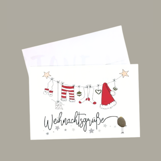 Biglietto "Auguri di Natale" - Mini quadro in pietra con busta