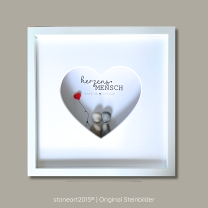 Steinbild Herzensmensch – Geschenk für Lieblingsmenschen