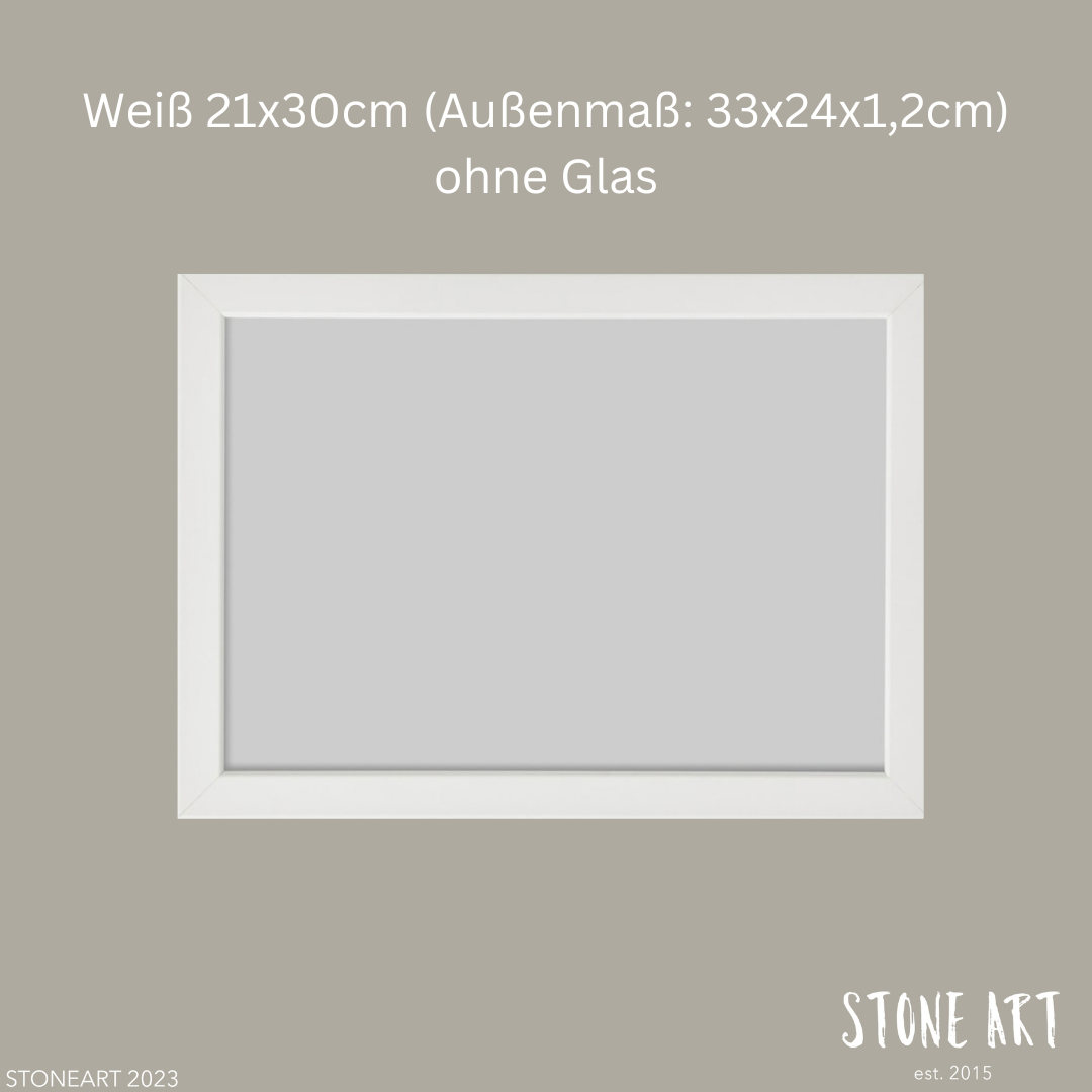 Bilderrahmen weiß 21x30cm ohne Glas