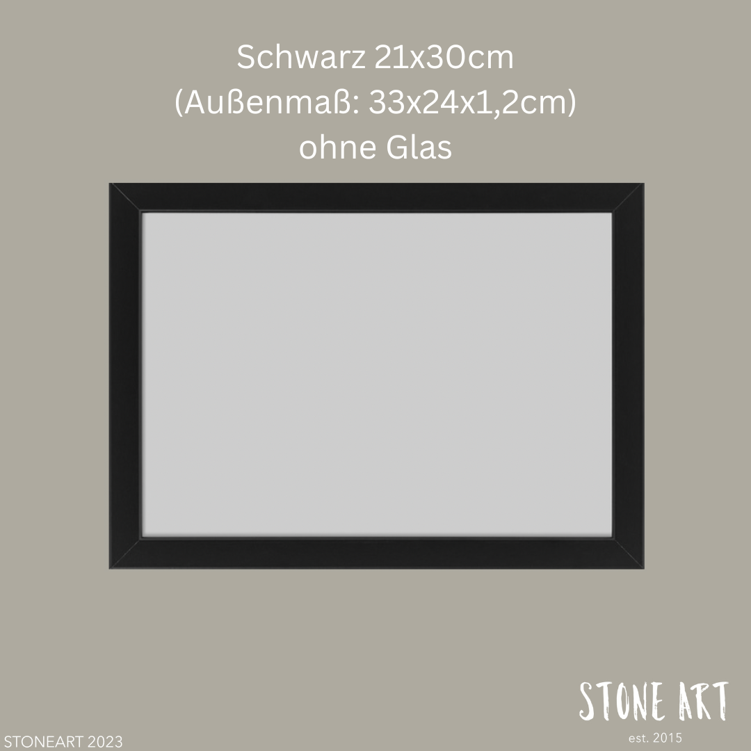 Bilderrahmen schwarz 21x30cm ohne Glas 