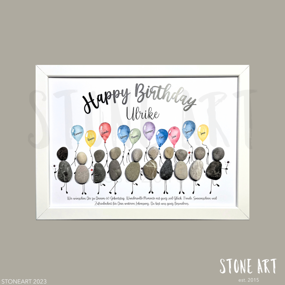 Stone picture - Happy Birthday