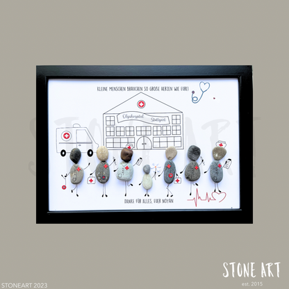 ARZT19-Steinbild-Krankenhaus_-_Kleine_Menschen_brauchen so große Herzen wie eure - Danke Geschenk