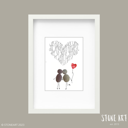 Steinbild "Was für ein Glück, wenn du jemand findest…“