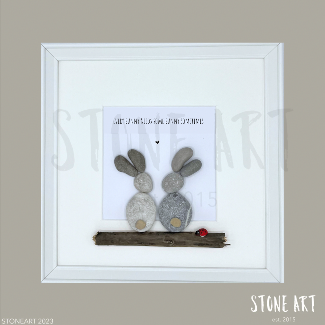 Stone picture - Every bunny needs some bunny sometimes