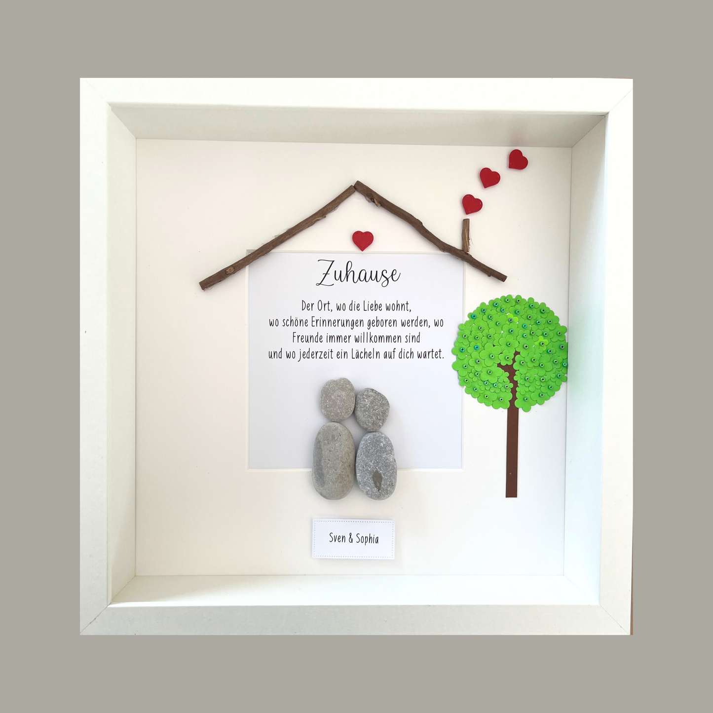 Stone picture - Home, the place where love lives...