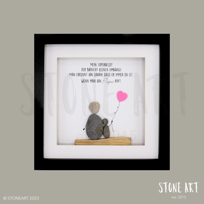 Steinbild Mein Superheld der braucht keinen Umhang