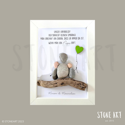Steinbild Mein Superheld der braucht keinen Umhang