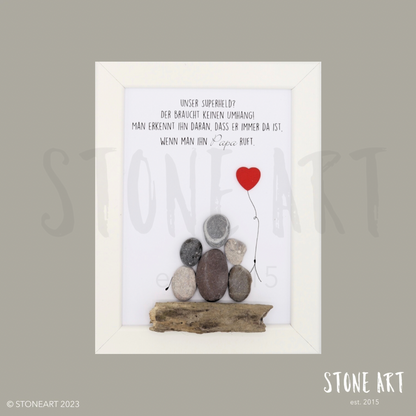 Steinbild Mein Superheld der braucht keinen Umhang