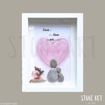 Handgemachtes Steinbild mit Mama-Spruch – Geschenkidee zum Muttertag oder Geburtstag