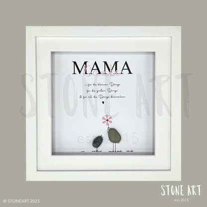 FAMI15-Steinbild Danke Mama für die kleinen Dinge, für die großen Dinge und für all die Dinge dazwischen. Besonderes Geschenk zum Muttertag oder Geburtstag