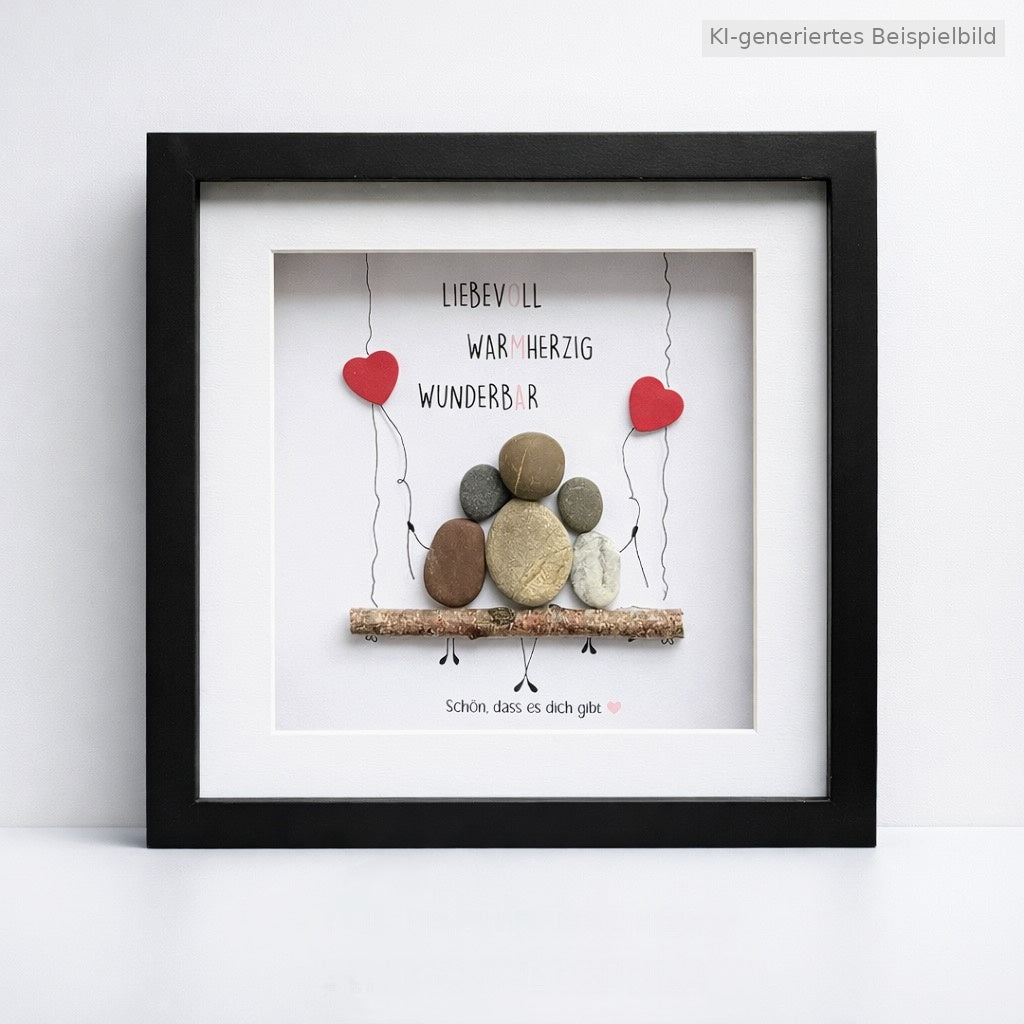 Steinbild Oma „Liebevoll, warmherzig, wunderbar“ – Geschenk Oma
