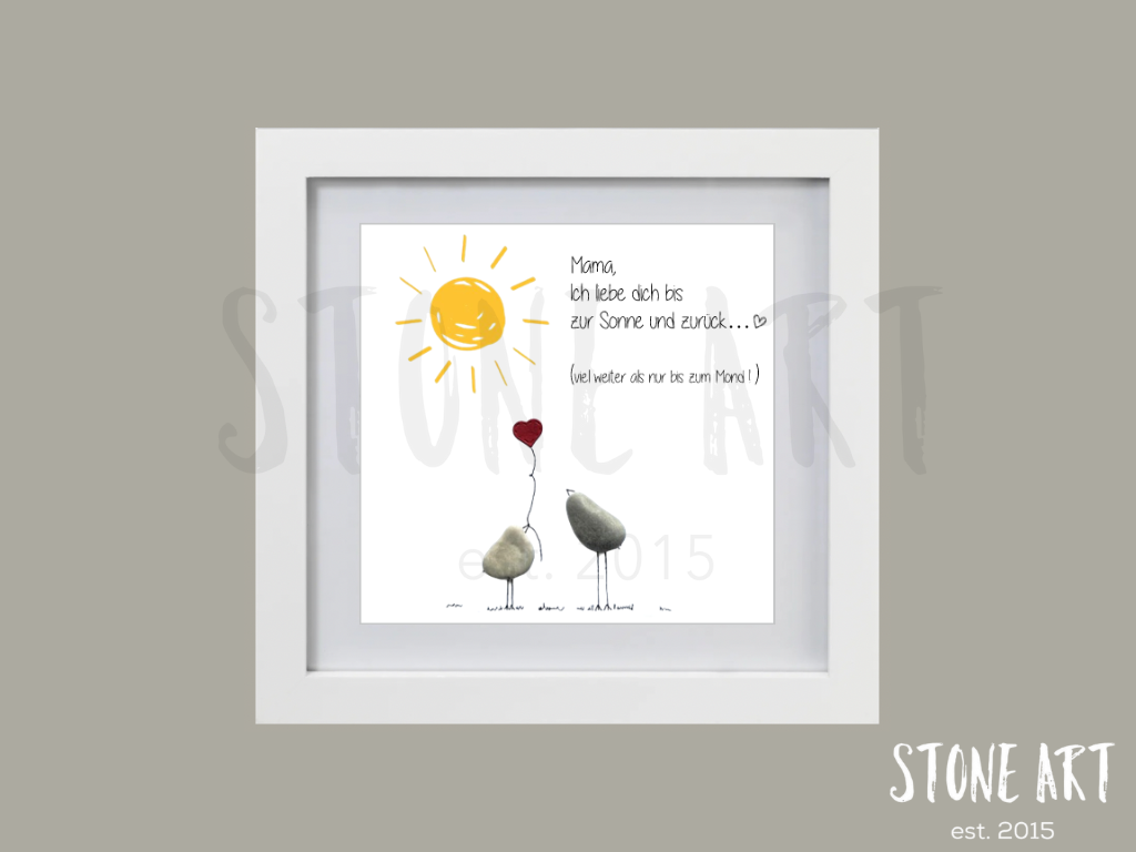 Steinbild - Mama, Ich liebe dich bis zur Sonne und zurück…