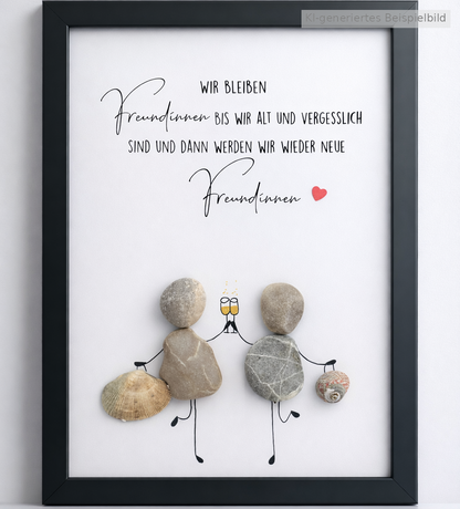 Stone figure Friendship "We remain friends" - Best friend gift