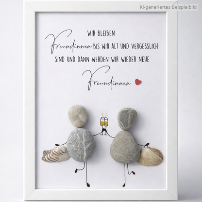 Stone figure Friendship "We remain friends" - Best friend gift