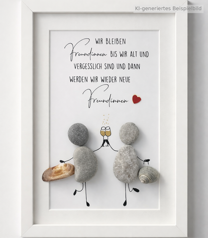 Stone figure Friendship "We remain friends" - Best friend gift