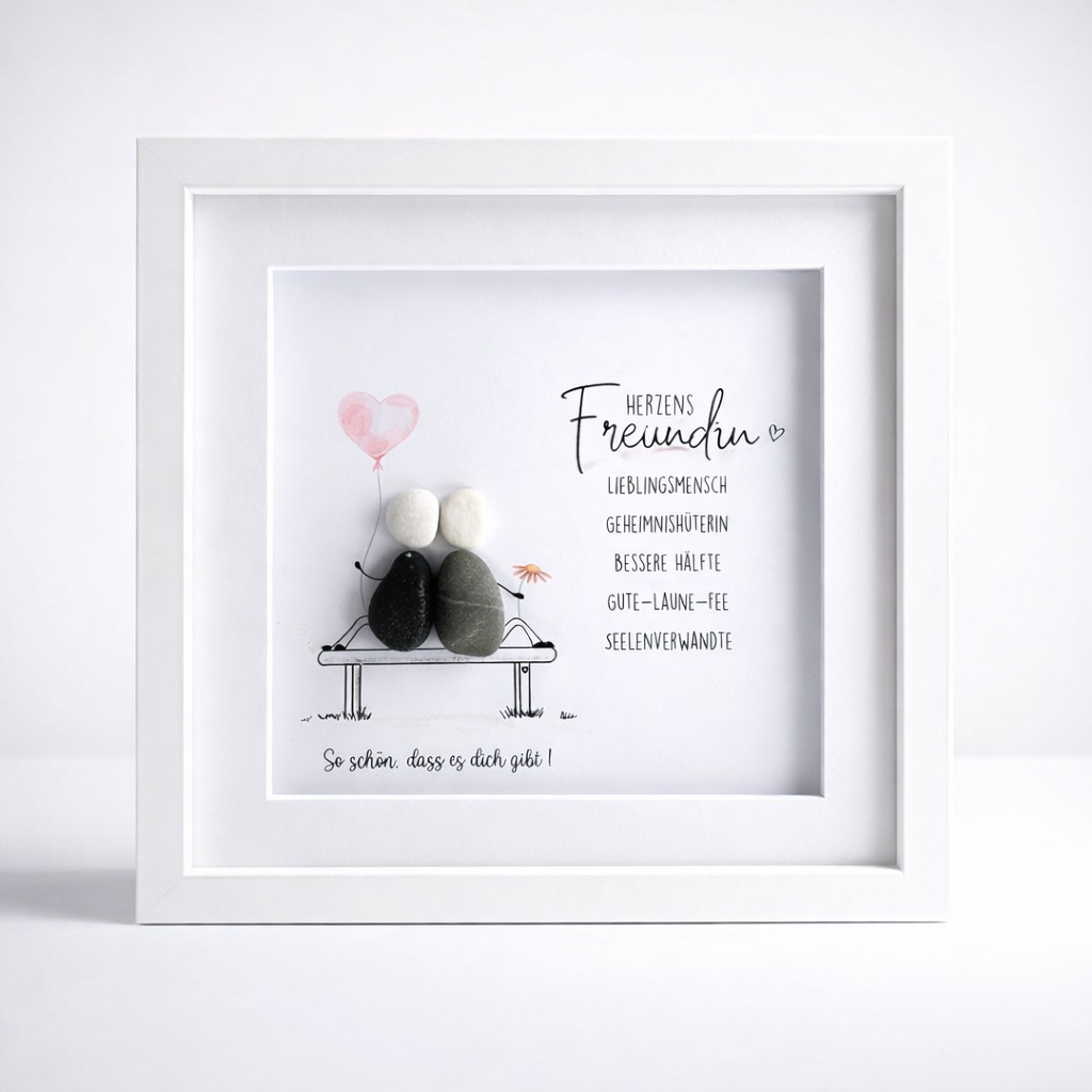 Steinbild Herzensfreundin – Geschenk für die beste Freundin