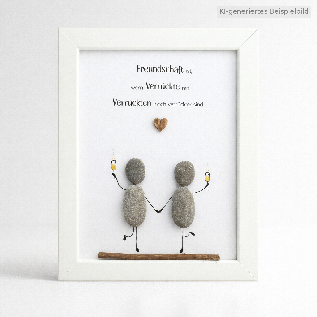 Stone picture "Friendship is when crazy people are friends with crazy people"
