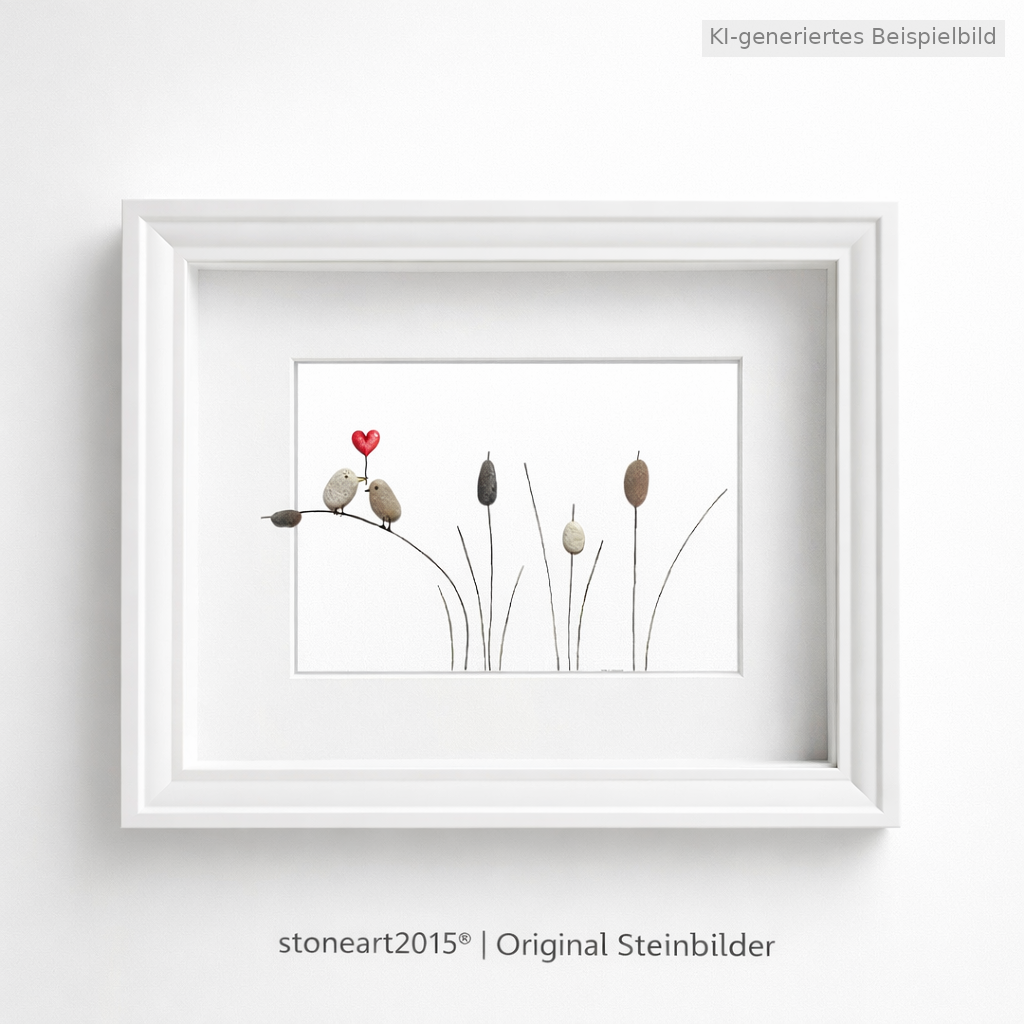 Steinbild „Gemeinsam durchs Leben“ – Freundschaftsgeschenk
