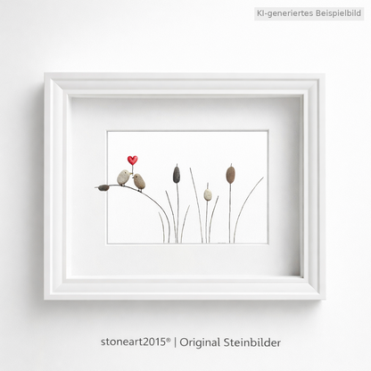 Steinbild „Gemeinsam durchs Leben“ – Freundschaftsgeschenk