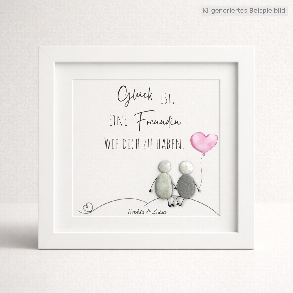 Stone picture - Happiness is having a best friend like you