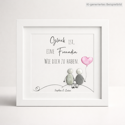 Stone picture - Happiness is having a best friend like you