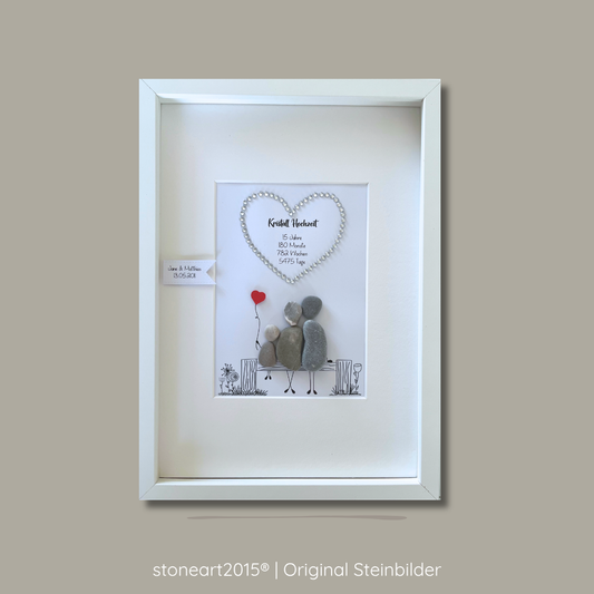 Steinbild Kristallhochzeit – Geschenk zum 15. Hochzeitstag