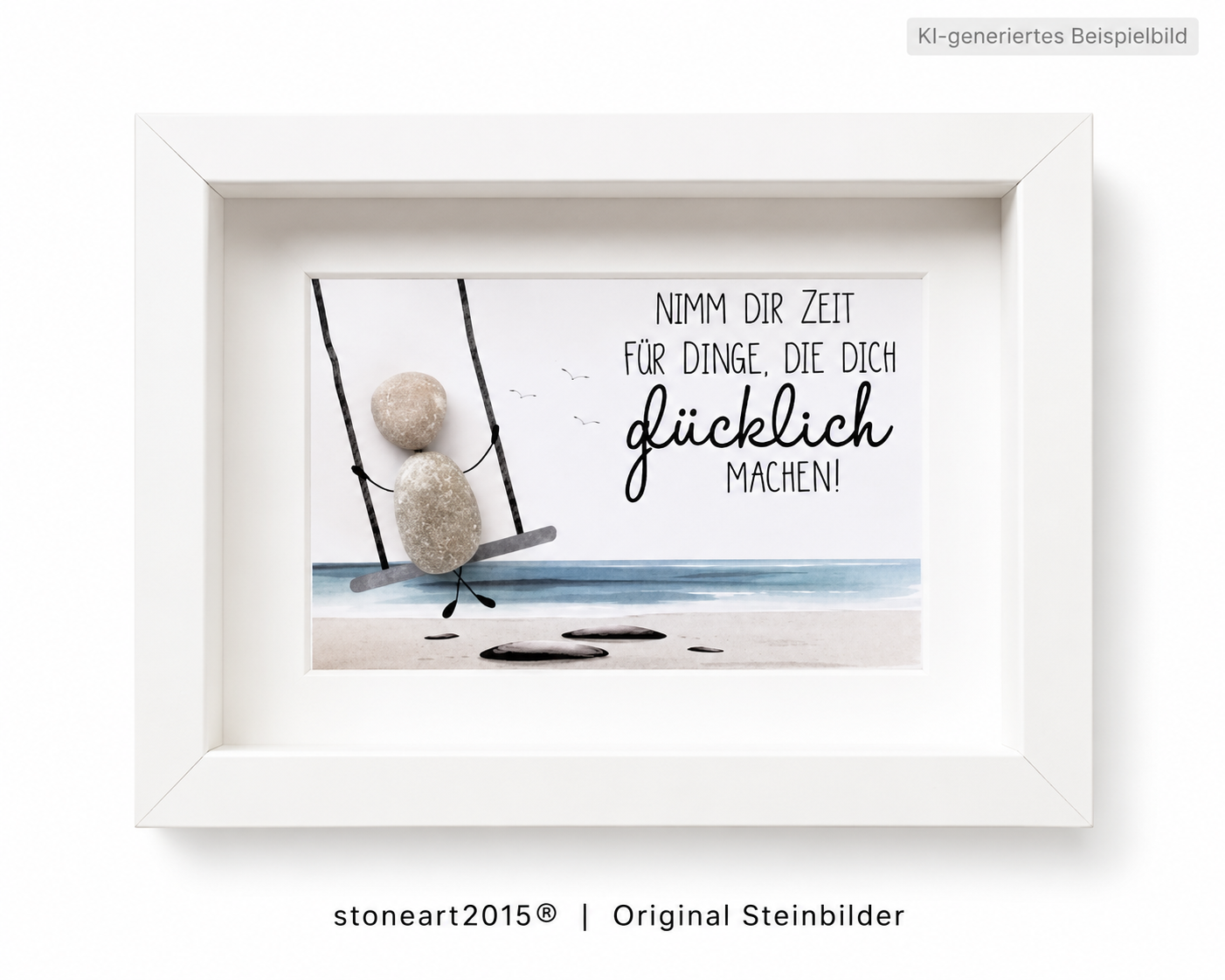 Steinbild „Nimm dir Zeit für Dinge, die dich glücklich machen“ – Geburtstag