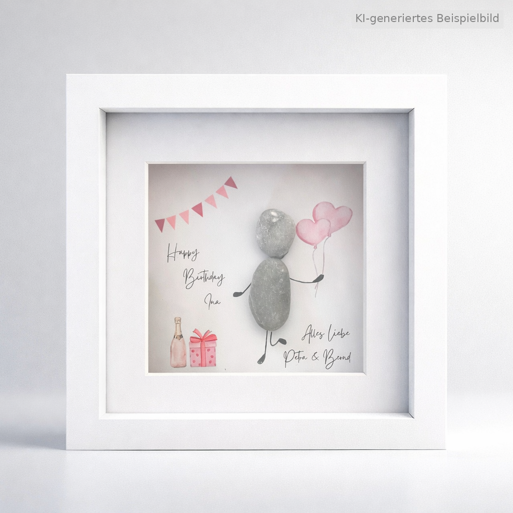 Quadro in pietra "Buon Compleanno" – Regalo di compleanno – Versione 2